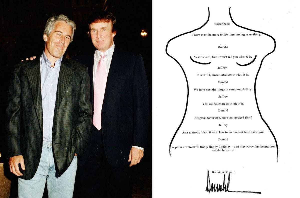 epstein trump lettera compleanno