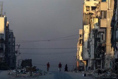 gaza esplosioni palazzi