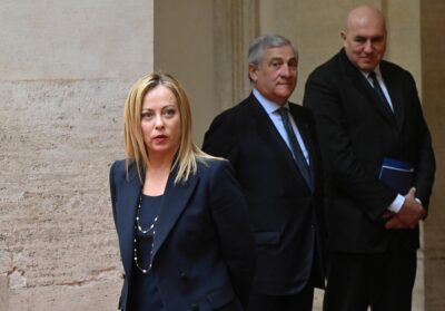 giorgia meloni antonio tajani guido crosetto governo italiano denuncia genocidio gaza