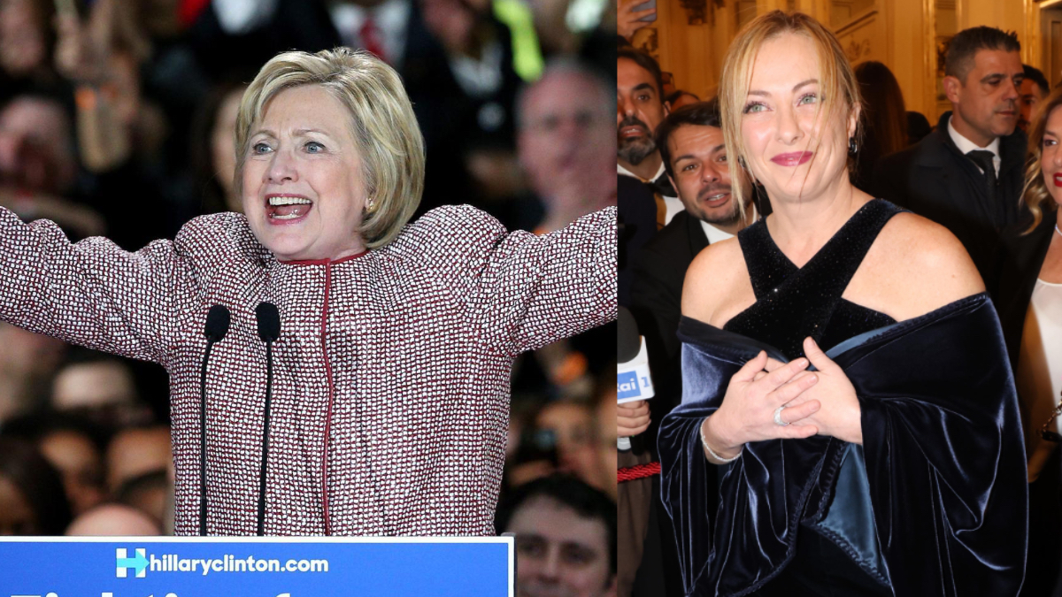 hillary Clinton, Giorgia meloni vestono armani