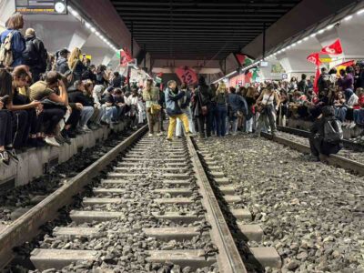 pro pal torino treni aeroporto protesta meloni minacce