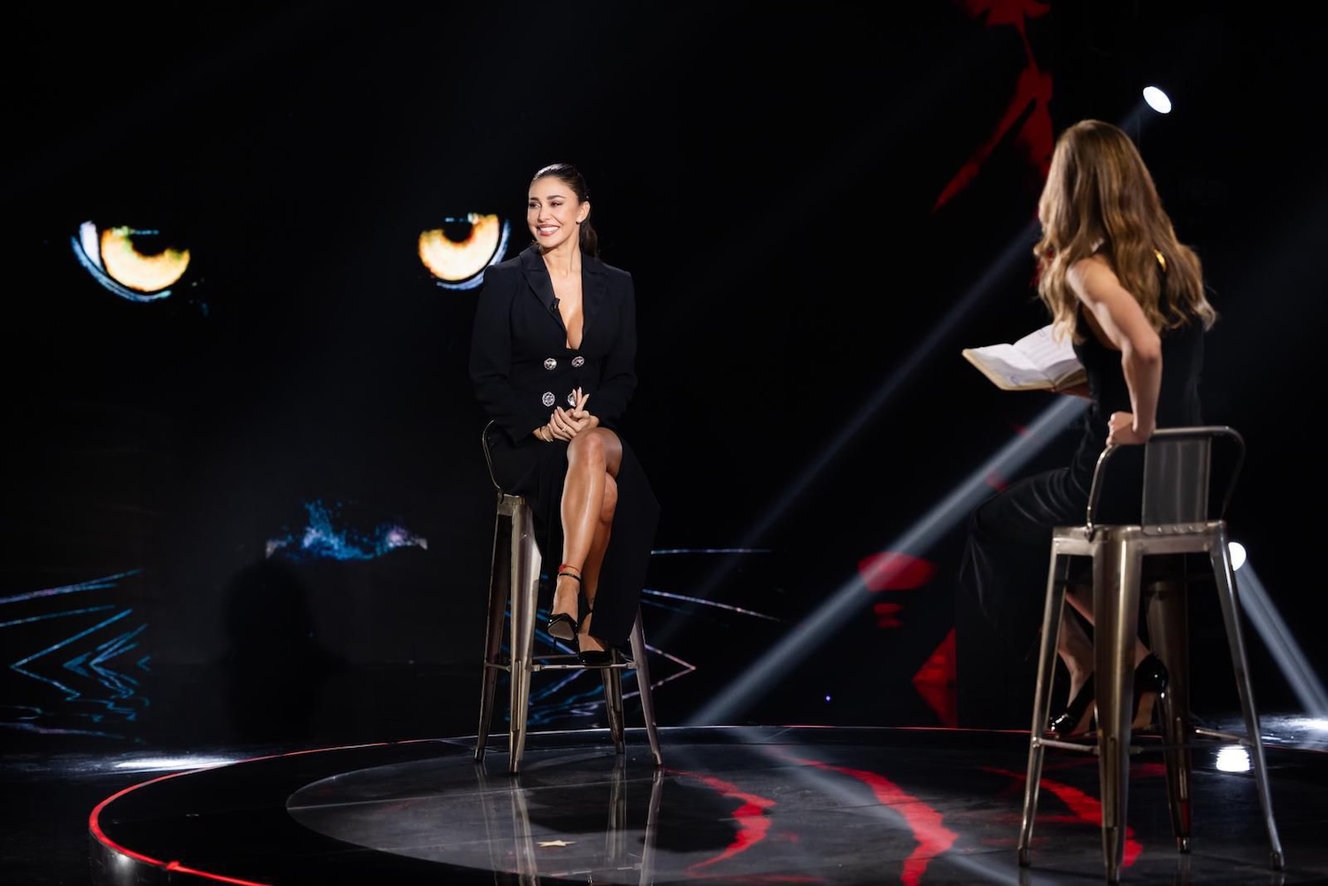 Belen Rodriguez a Belve con Francesca Fagnani