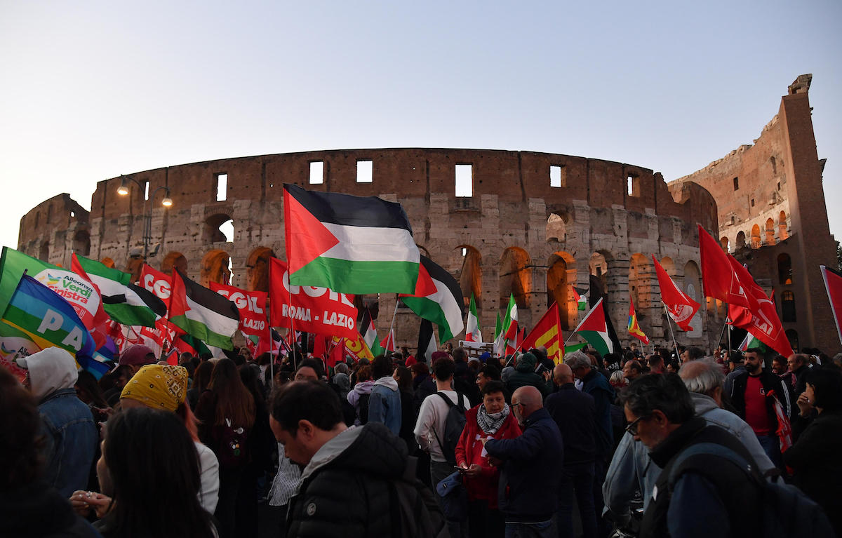 corteo gaza roma
