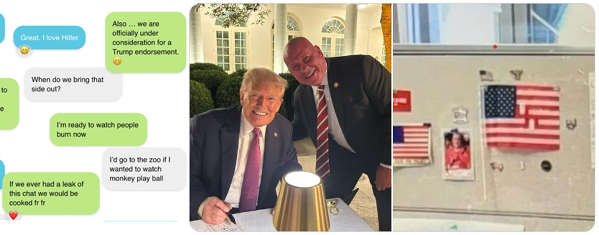 deputato repubblicano taylor svastica bandiera americana