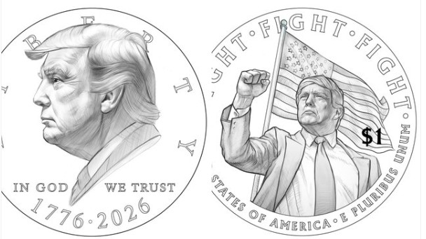 donald trump moneta fight pugno chiuso