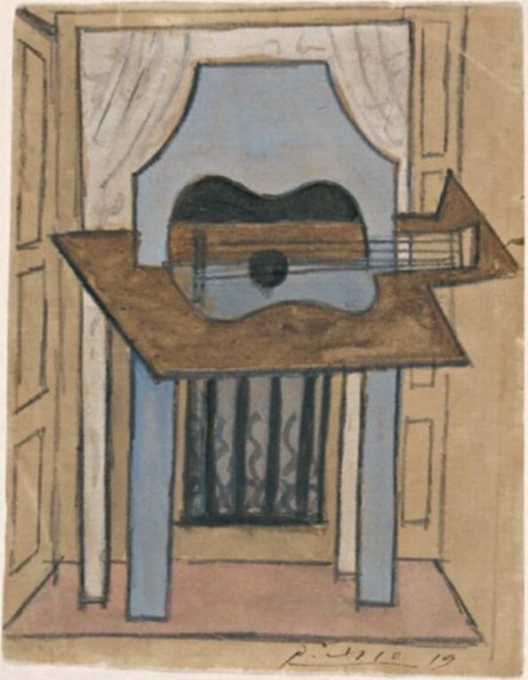 aturaleza muerta con guitarra