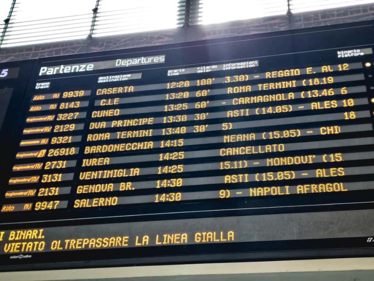 sciopero treni martedì 21 ottobre