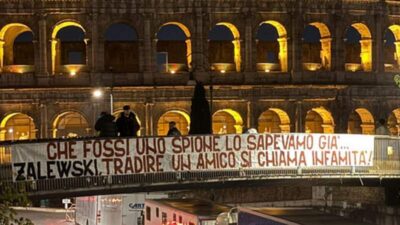 zalewski striscione roma