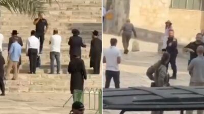 coloni israeliani al-aqsa moschea video