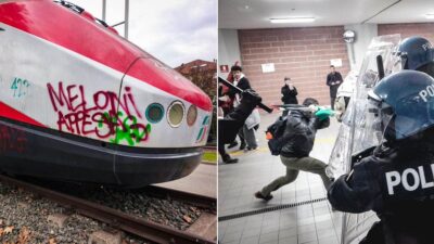 no meloni day scontri torino treno