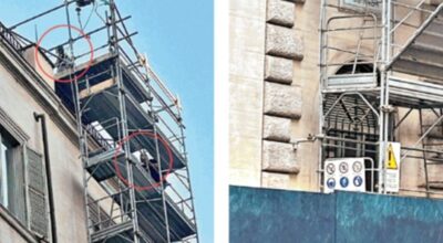 palazzo chigi operai senza casco