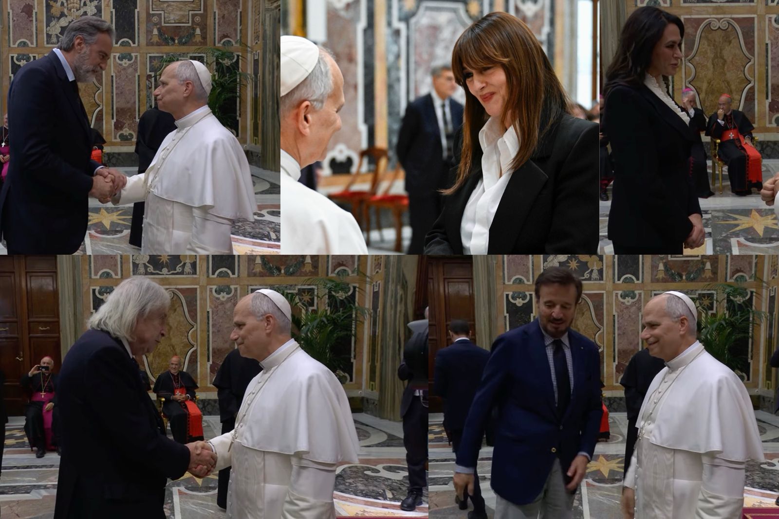 Papa Leone incontra attori e registi cinema