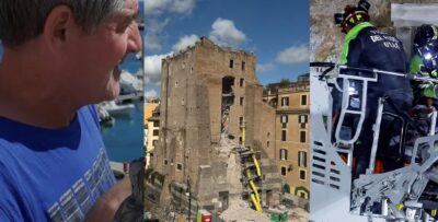 torre dei conti crollo octay stroici morto ipotesi cedimento