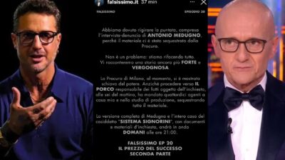 fabrizio corona alfonso signorini revenge porn chat antonio medugno falsissimo indagine