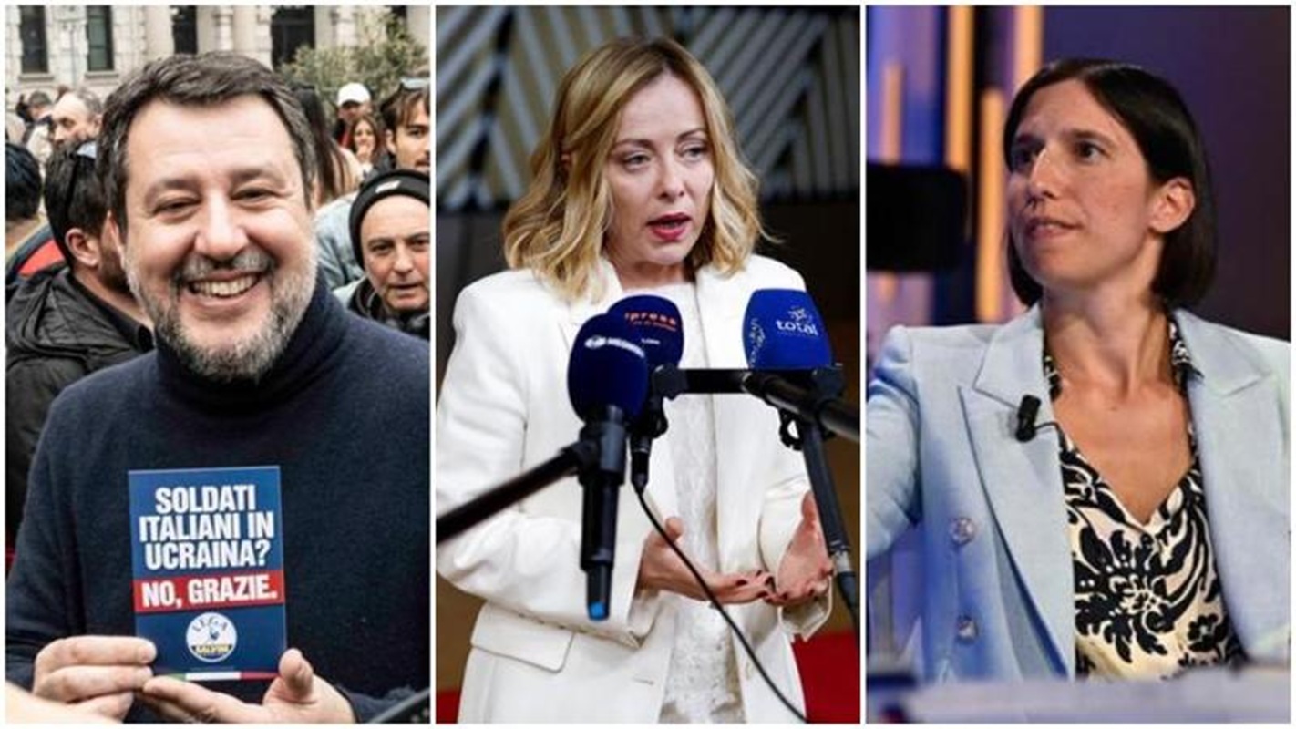 giorgia meloni elly schlein matteo salvini sondaggi