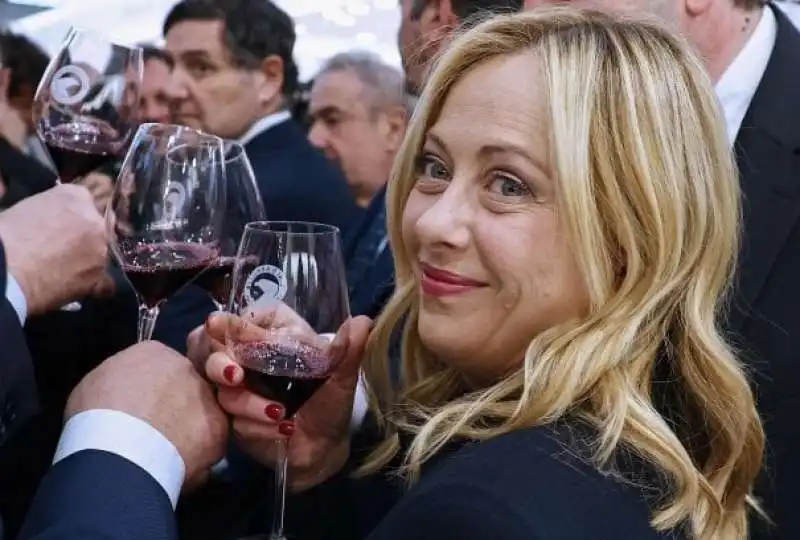 giorgia meloni fioretto alcol