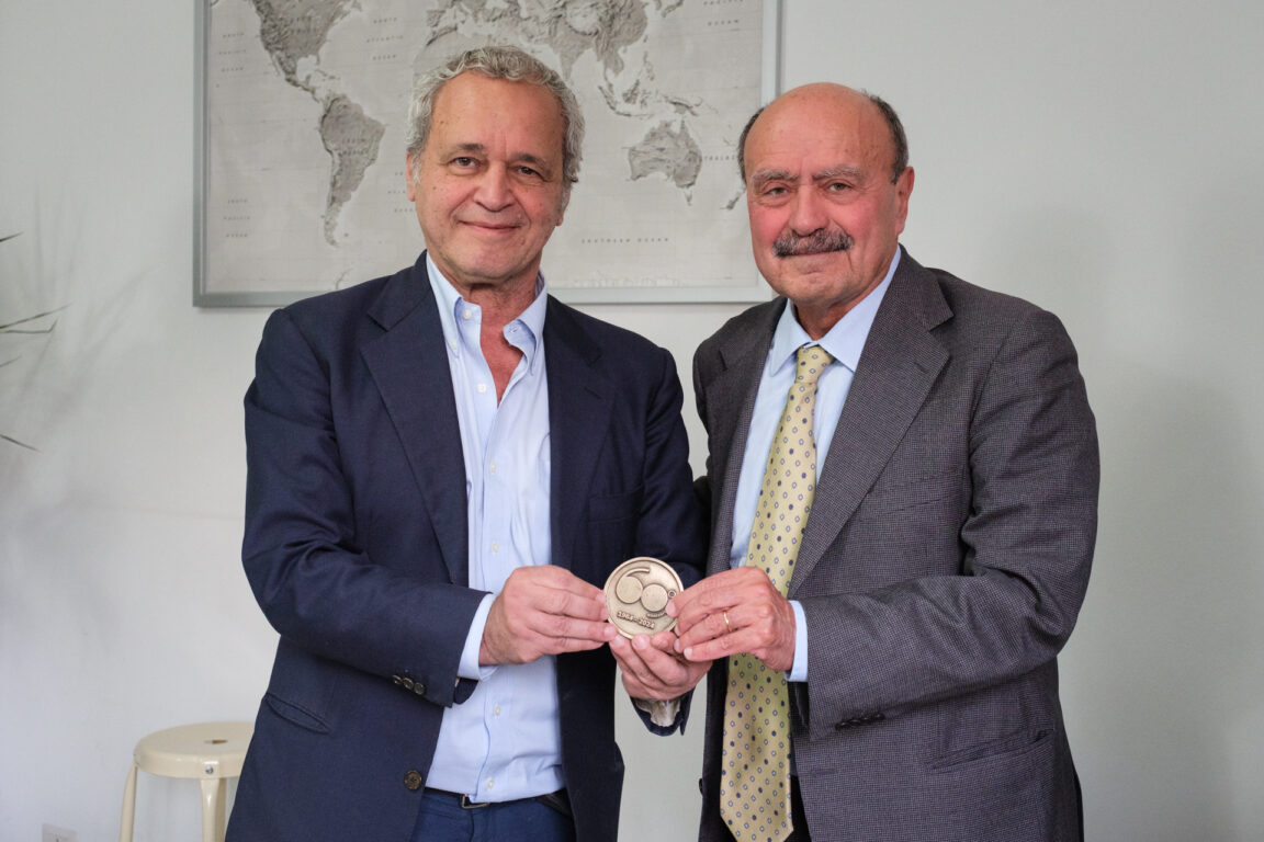 Enrico Mentana e il presidente di LFO Rossano Bartoli