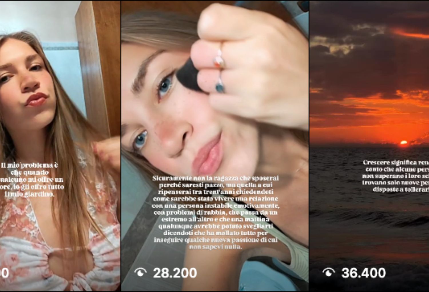 Tatiana Tramacere commenti social