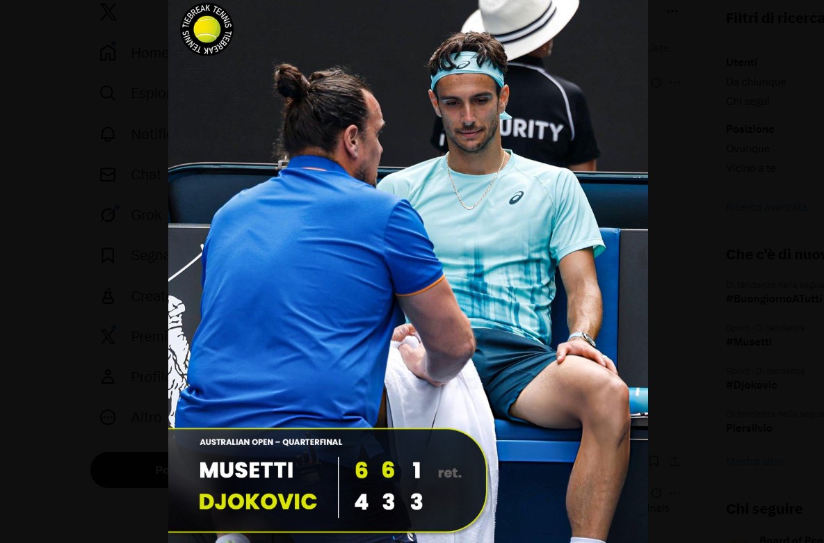 australian open lorenzo musetti novak djokovic