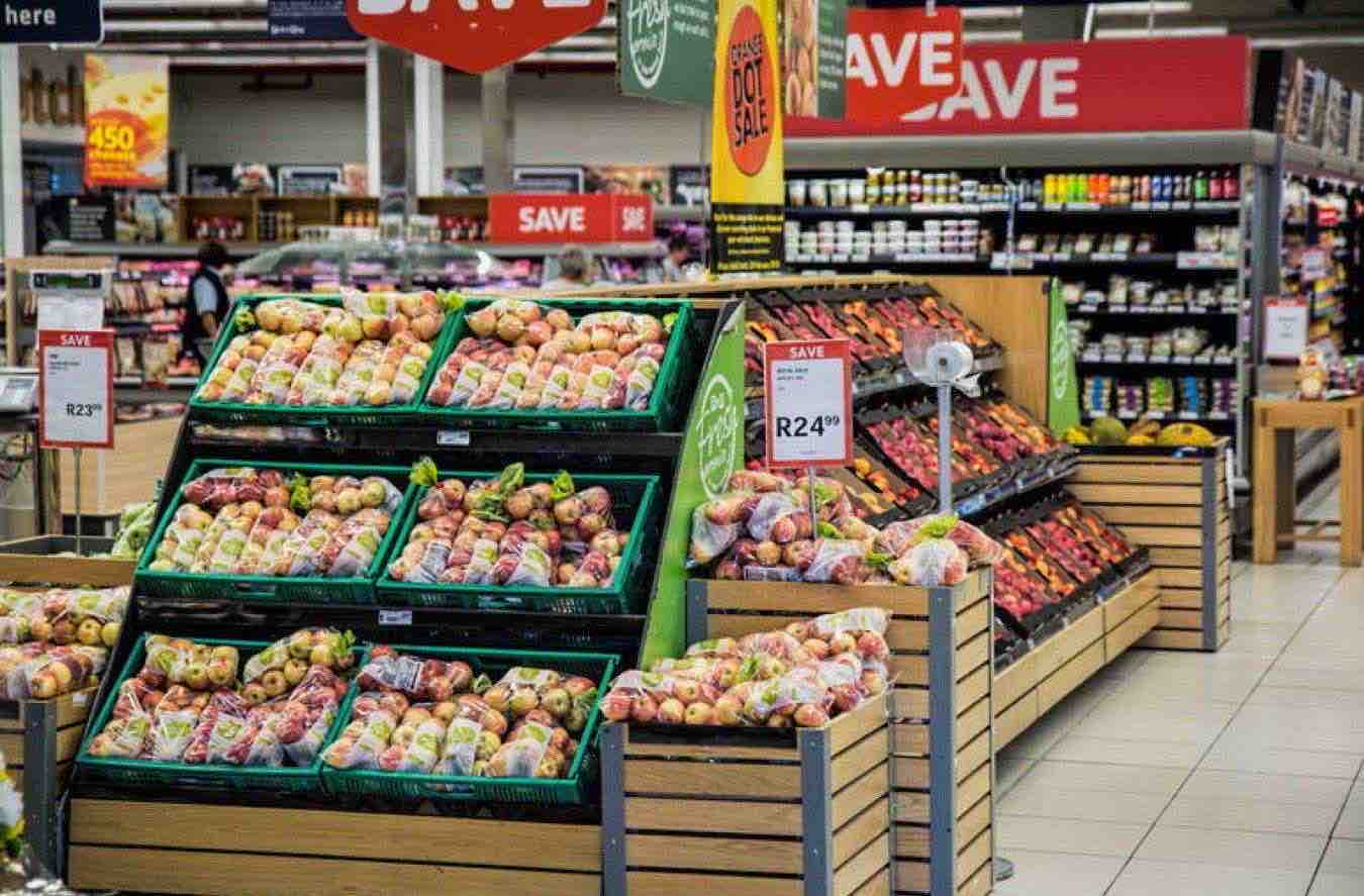 Prodotti alimentari in un supermercato