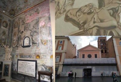Basilica San Lorenzo in Lucina, angelo col volto di Meloni