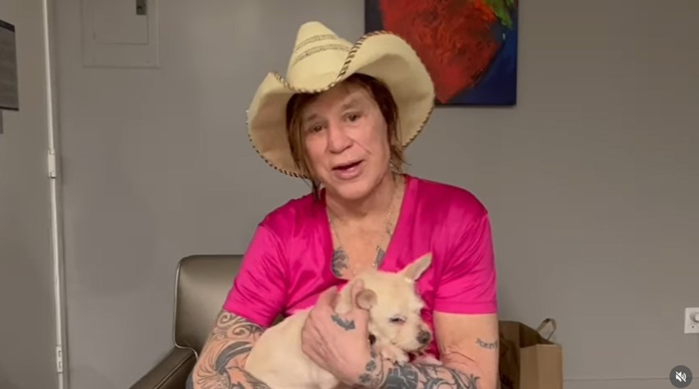 mickey rourke beneficenza video