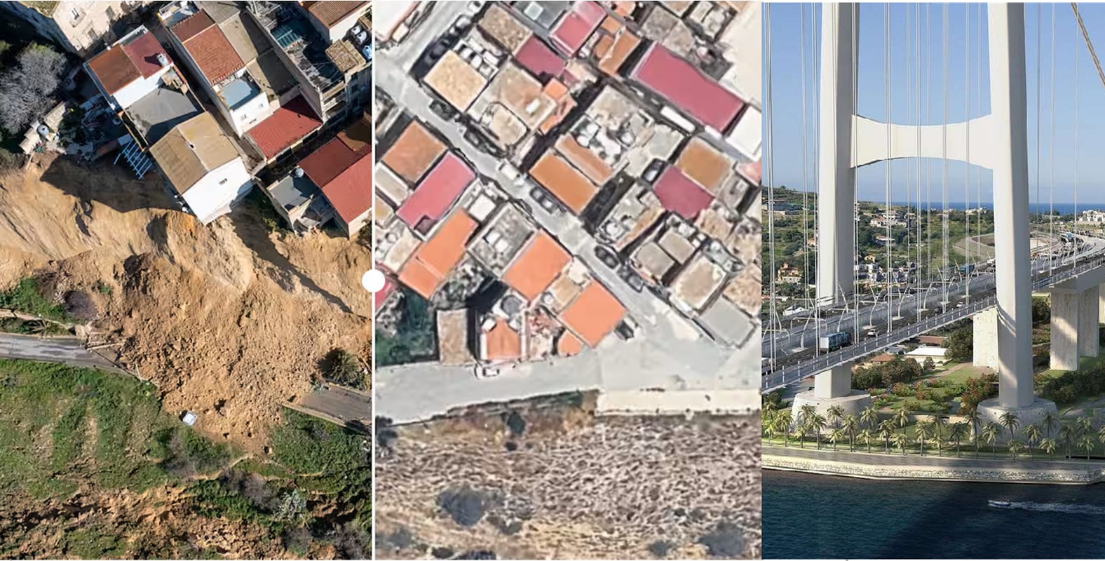 niscemi frana prima e dopo soldi ponte stretto pnrr