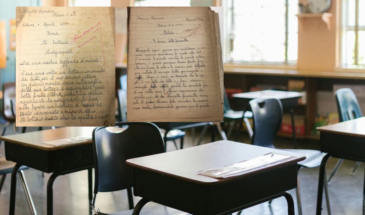 Udine Spuntano Dal Sottotetto I Compiti Di Scuola Dei Bambini Del 1944 