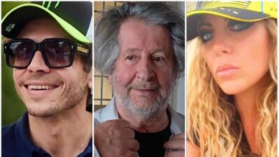 Valentino Rossi, papà Graziano e Ambra Arpino
