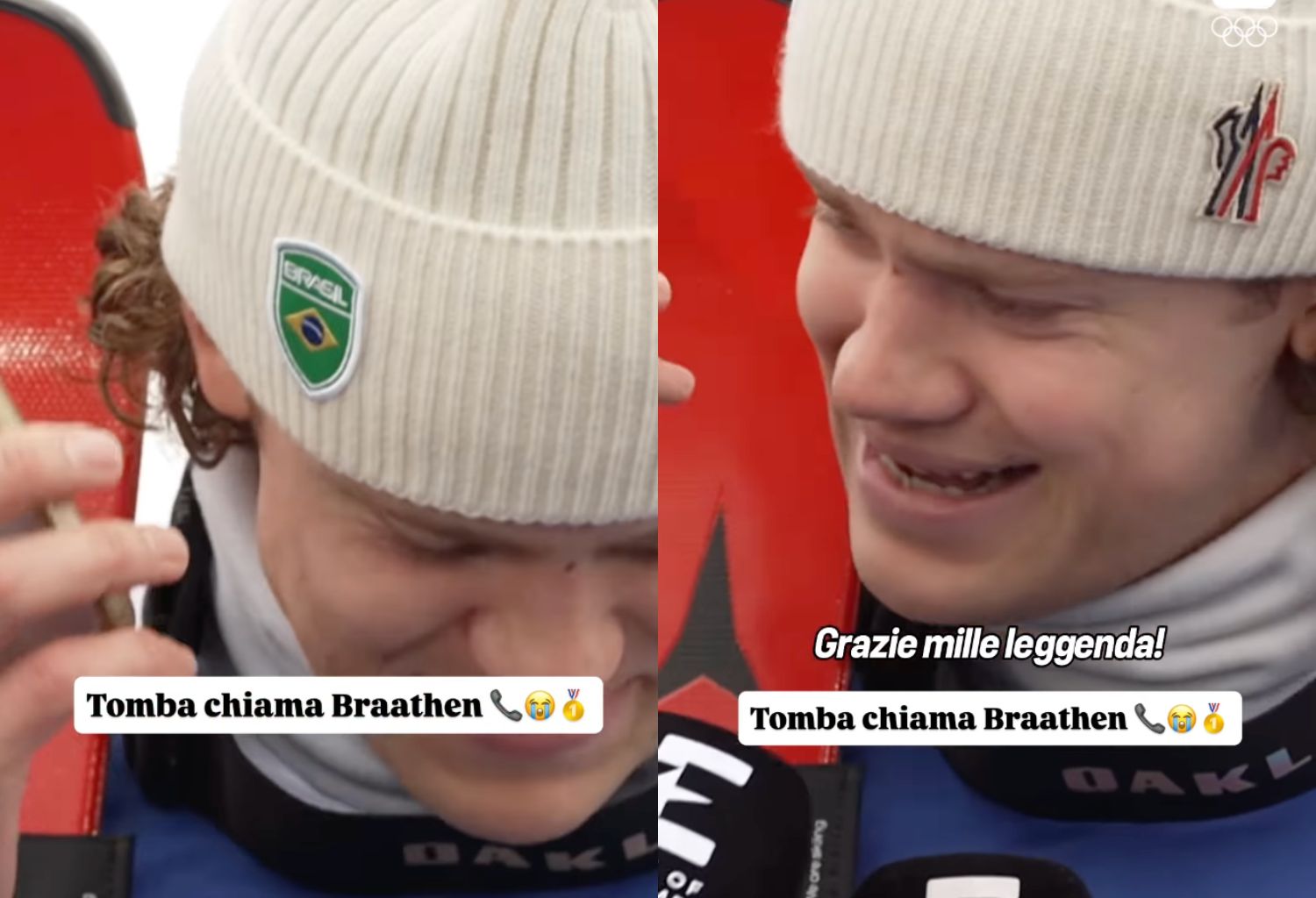 Braathen telefonata con Tomba