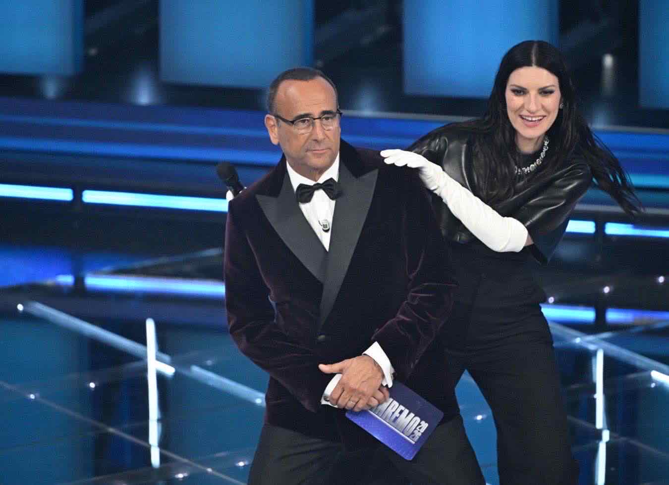 Carlo Conti e Laura Pausini