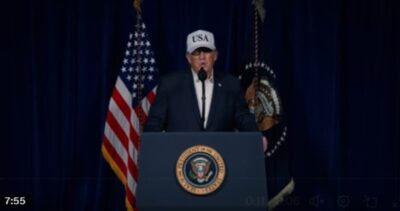 donald trump attacco iran video