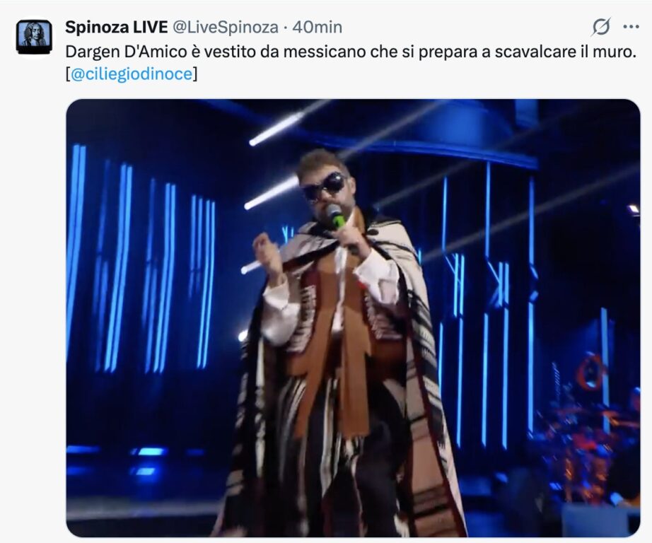 meme sanremo dargen d'amico seconda serata