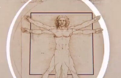 olimpiadi 2026 milano uomo vitruviano senza genitali grafica rai