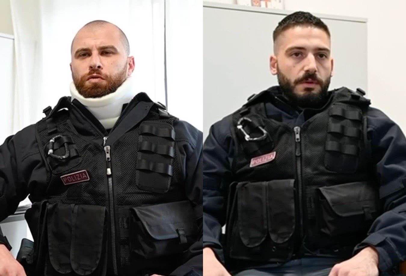 I poliziotti Alessandro Calista e Lorenzo Virgulti