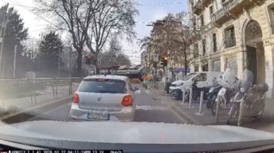 tram linea 9 deragliamento video