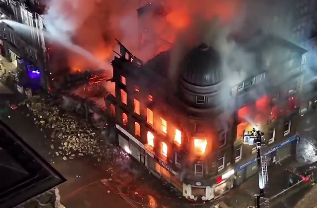 stazione glasgow incendio