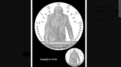 moneta d'oro donald trump 2