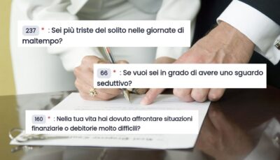 questionario annuncio lavoro arredissima sguardo seducente