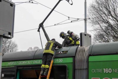 Tram 27 Milano, principio di incendio