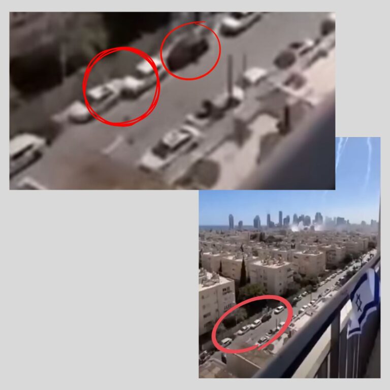 Dettaglio del video generato da AI dove le auto parcheggiate appaiono senza ruote e fuse tra loro.