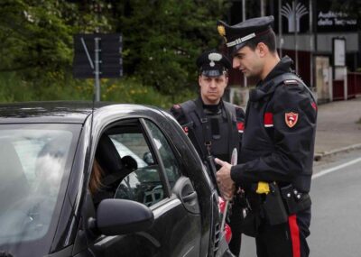 Posto di blocco dei carabinieri