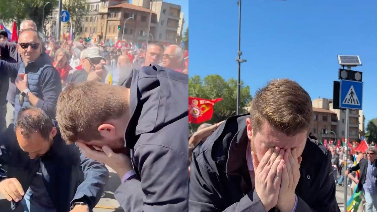 25 aprile aggressione bandiere ucraine