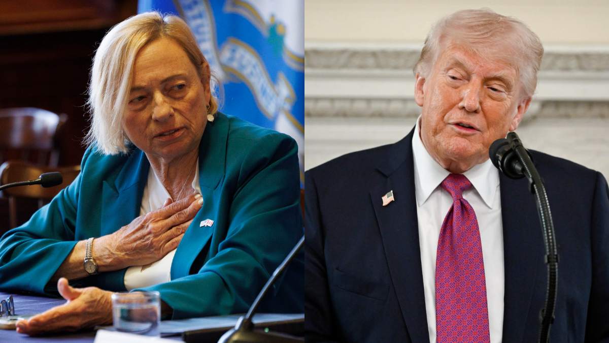 janet Mills e Donald Trump
