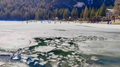 lago braies cedimento ghiaccio visitatori soccorsi