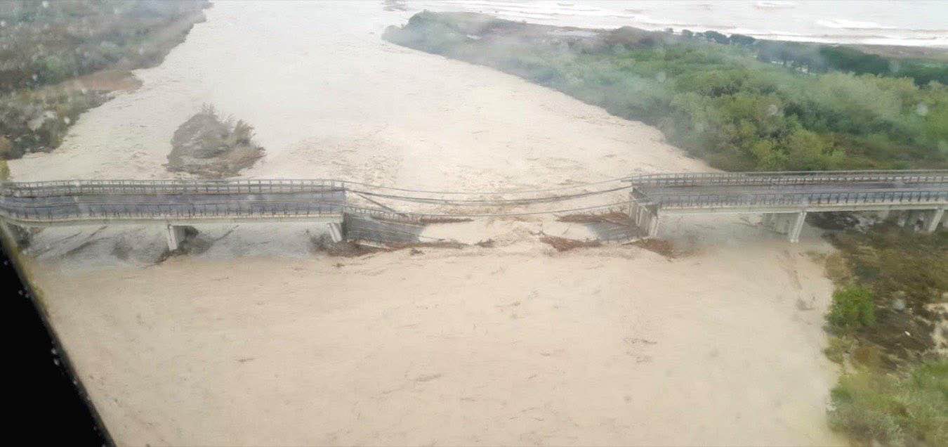Ponte Trigno crollato