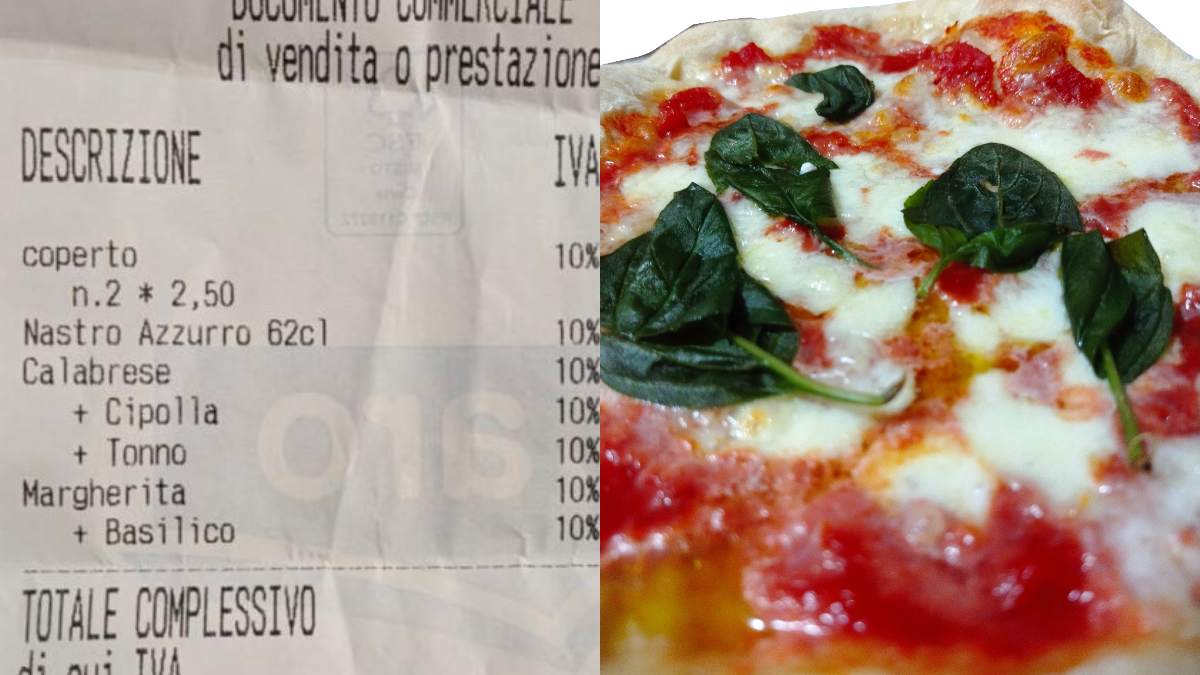 Un euro in più per il basilico sulla pizza Margherita