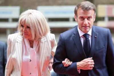 Brigitte Macron e il presidente francese Emmanuel Macron