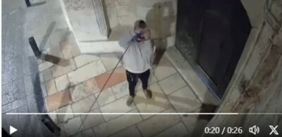 colono sputa chiesa gerusalemme