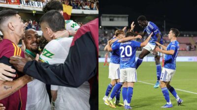 Esultanza como roma champions League